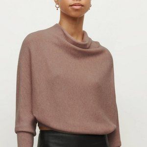 NWT ALLSAINTS Ridley Cropped Sweater/Jumper in Pashmina Pink Large